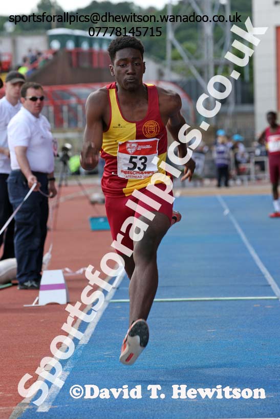 Junior boys triple jump, English Schools Track and Field. Photo: David T. Hewitson/Sports for All Pics